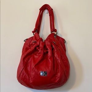 RED Kj hobo style shoulder bag in EXCELLENT COND.!
